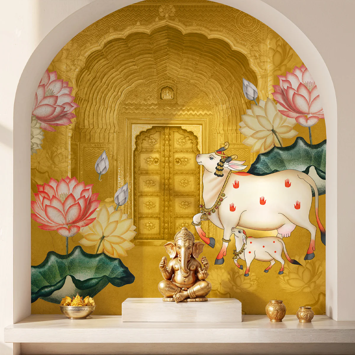 Pooja Room Wallpaper
